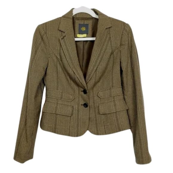 The Limited Jackets & Blazers - The Limited Brown Plaid Blazer